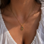 316L Çelik Nazarlı Hamsa Kolye