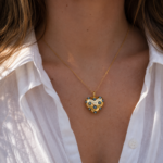 925 Gümüş | Nazar Boncuklu Kalp Kolye