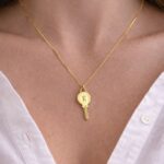 925 Gümüş | Unisex Harfli Anahtar Kolye