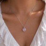 316 L Çelik Pembe Kalp Kolye