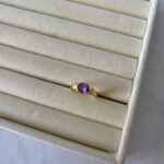 Altın Kaplama | Mor Taşlı Yüzük