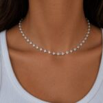 925 Gümüş | Zirkon Taşlı Kalp Choker Kolye