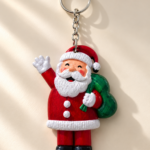 Ahşap Yeni Dağıtan Noel Baba Anahtarlık