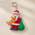 Ahşap Yeni Yıl Noel Baba Anahtarlık