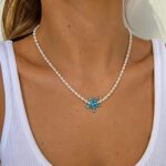 Handmade Cam Boncuk Deniz Yıldızı Kolye