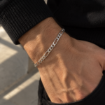925 Gümüş | Unisex Figaro Bileklik 5 MM